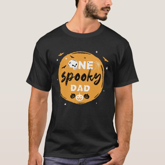 Spooky Halloween Familie Matching Vater Trick Leck T-Shirt (Vorderseite)