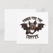 Spooky Halloween-Fangs für das Coffein Einladung (Vorne/Hinten)