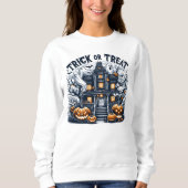 Spooky Halloween-Feier in einem Spuk Haus Sweatshirt (Vorderseite)
