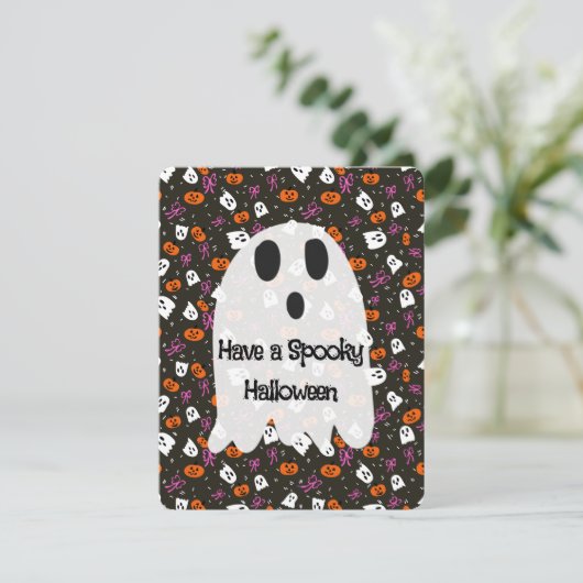 Spooky Halloween  Feiertagskarte (Stehend Vorderseite)