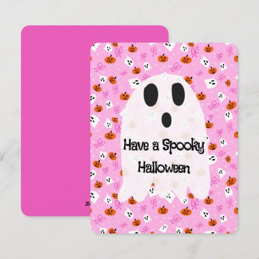 Spooky Halloween Feiertagskarte (Vorne/Hinten)