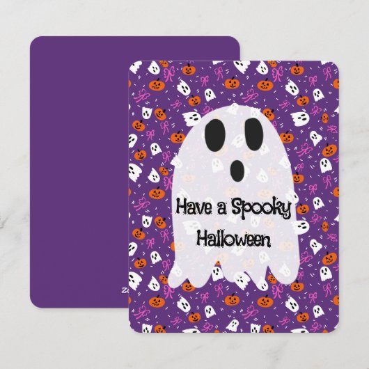 Spooky Halloween Feiertagskarte (Vorne/Hinten)