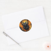 Spooky Halloween-Fledermaus Runder Aufkleber (Umschlag)