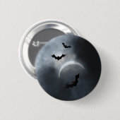 Spooky Halloween-Fledermäuse in Eclipse Button (Vorne & Hinten)