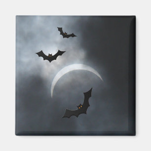 Spooky Halloween-Fledermäuse in Eclipse Magnet