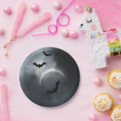 Spooky Halloween-Fledermäuse in Eclipse Pappteller (Party)