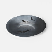 Spooky Halloween-Fledermäuse in Eclipse Pappteller (Schrägansicht)