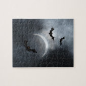 Spooky Halloween-Fledermäuse in Eclipse Puzzle (Horizontal)