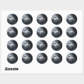 Spooky Halloween-Fledermäuse in Eclipse Runder Aufkleber (Blatt)