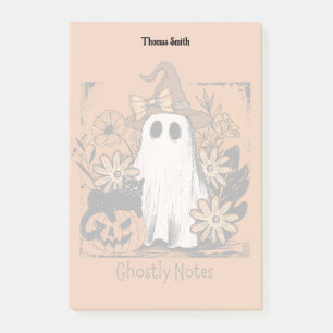 Spooky Halloween Floral Ghosted Post-it Klebezettel