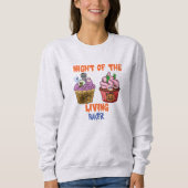 Spooky Halloween Freight Night Cupcake Liebhaber Sweatshirt (Vorderseite)