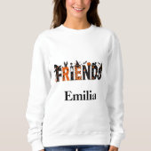 Spooky Halloween Friends Grafischer Name Sweatshir Sweatshirt (Vorderseite)
