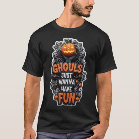 Spooky Halloween fun graphic design T-Shirt (Vorderseite)