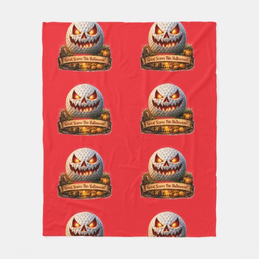 Spooky Halloween fun graphic personalised golf Fleecedecke (Vorderseite)