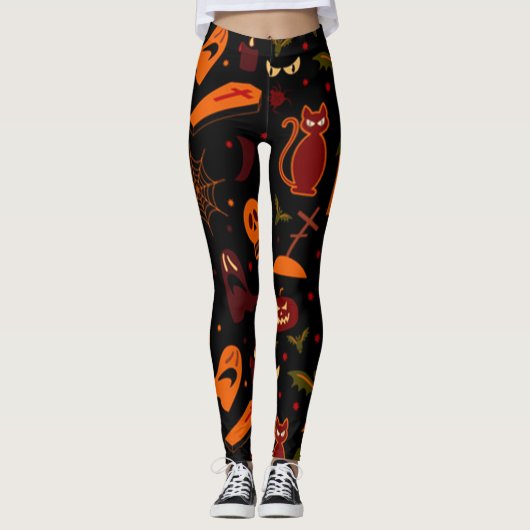 Spooky Halloween Fun Leggings (Vorderseite)