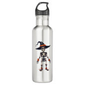 Spooky Halloween - Funny Skeleton Edelstahlflasche (Vorderseite)