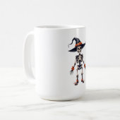 Spooky Halloween - Funny Skeleton Kaffeetasse (Vorderseite Links)
