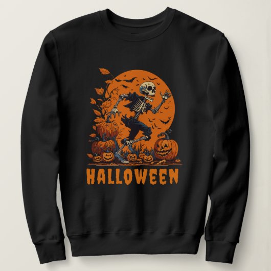 Spooky Halloween Funny Skeleton Sweatshirt (Design vorne)