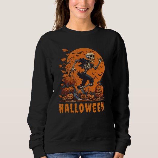 Spooky Halloween Funny Skeleton Sweatshirt (Vorderseite)