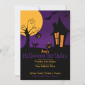 Spooky Halloween Geburtstag Einladung (Vorderseite)