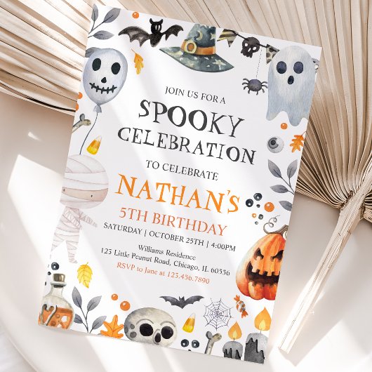 Spooky Halloween Geburtstag Einladung