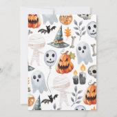 Spooky Halloween Geburtstag Einladung (Rückseite)