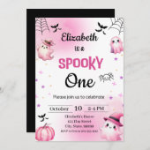 Spooky Halloween-Geburtstagskind Einladung (Vorne/Hinten)