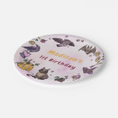 Spooky Halloween Geburtstagspopplette Pappteller (Schrägansicht)