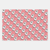 Spooky Halloween Geist in 3 Farben Geschenkpapier Set (Vorderseite 3)