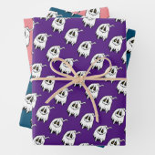 Spooky Halloween Geist in 3 Farben Geschenkpapier Set (Beispiel)