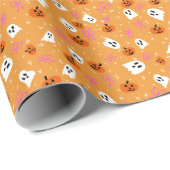 Spooky Halloween Geschenkpapier (Rolleneckpunkt)