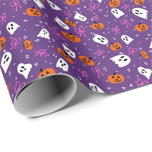 Spooky Halloween Geschenkpapier (Rolleneckpunkt)