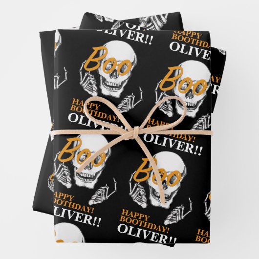 Spooky Halloween-Geschenkwrap Geschenkpapier Set (Beispiel)