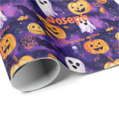 Spooky Halloween Geschenkwrap mit Personalisiertem Geschenkpapier (Rolleneckpunkt)