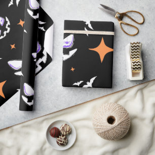 Spooky Halloween-Geschenkwrap Vintage Hexe und P Geschenkpapier