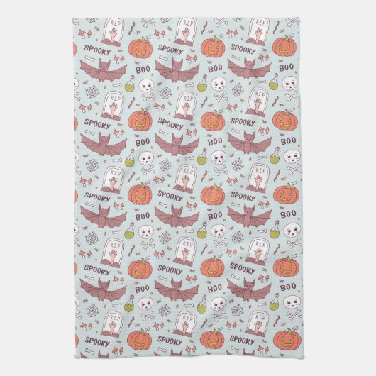 Spooky Halloween Geschirrtuch (Vertikal)