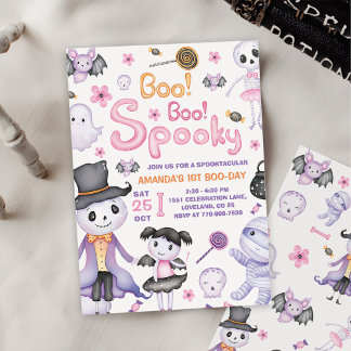Spooky Halloween Ghost 1. Geburtstag Party Einladung