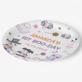 Spooky Halloween Ghost 1. Geburtstag Party Pappteller (Schrägansicht)