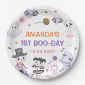 Spooky Halloween Ghost 1. Geburtstag Party Pappteller (Vorderseite)