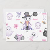 Spooky Halloween Ghost Birthday Party Foto Dankeskarte (Rückseite)