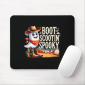 Spooky Halloween Ghost Cowboy Ghost Western Mousepad (Mit Mouse)
