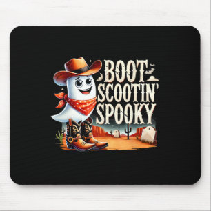 Spooky Halloween Ghost Cowboy Ghost Western Mousepad
