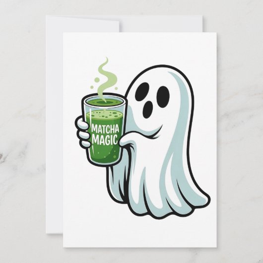 Spooky Halloween Ghost Drink Matcha Drink Ankündigung (Vorderseite)