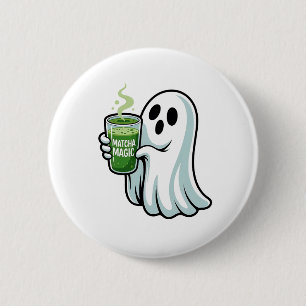 Spooky Halloween Ghost Drink Matcha Drink Button