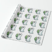 Spooky Halloween Ghost Drink Matcha Drink Geschenkpapier (Ungerollt)