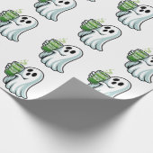 Spooky Halloween Ghost Drink Matcha Drink Geschenkpapier (Ecke)