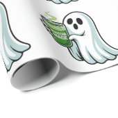 Spooky Halloween Ghost Drink Matcha Drink Geschenkpapier (Rolleneckpunkt)
