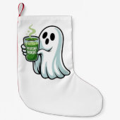 Spooky Halloween Ghost Drink Matcha Drink Kleiner Weihnachtsstrumpf (Vorderseite)