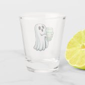 Spooky Halloween Ghost Drink Matcha Drink Schnapsglas (Rückseite)