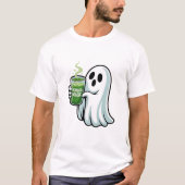 Spooky Halloween Ghost Drink Matcha Drink T-Shirt (Vorderseite)